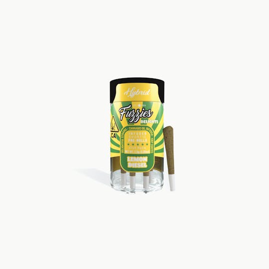 Fuzzies - Fuzzies Delights 2.5g Pre-Rolls 5-Pack - Lemon Diesel - Hybrid - 1