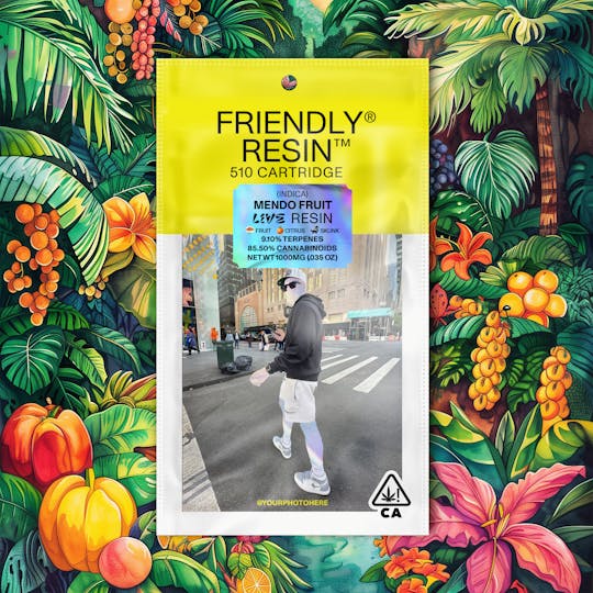 Friendly Brand - Mendo Fruit | Indica | 1g Live Resin Cartridge - 1