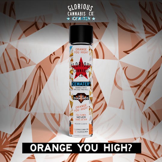 Glorious Cannabis Company - Orange You High? 1G | Bubble Hash with Diamonds | Glorious Cannabis Co. - 1