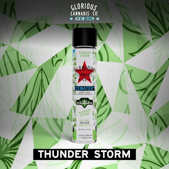 Glorious Cannabis Company - Thunderstorm 1G | Bubble Hash with Diamonds | Glorious Cannabis Co. - 1