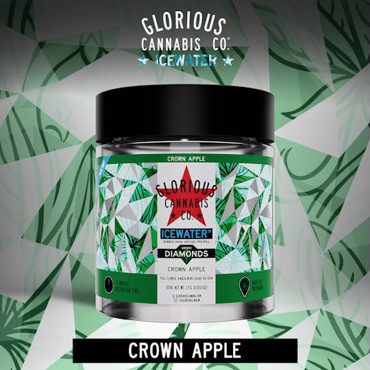 Glorious Cannabis Company - Crown Apple 3x.5G | Bubble Hash with Diamonds | Glorious Cannabis Co. - 1