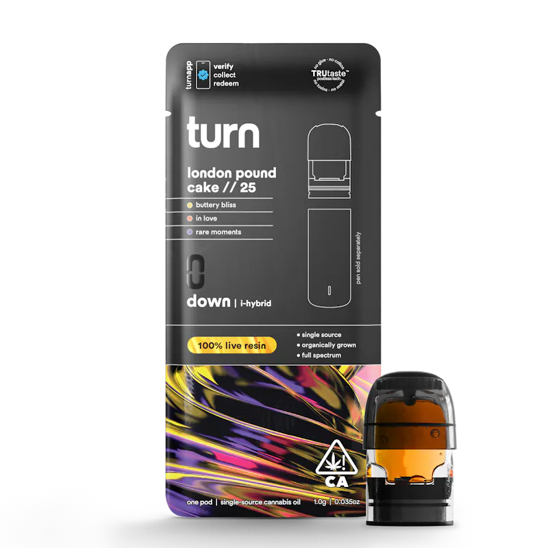 Turn London Pound Cake Live Resin Pod 1g pod