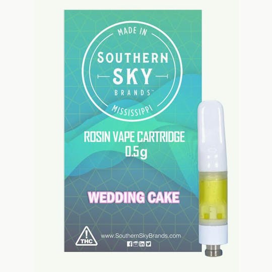Southern Sky Brands - Wedding Cake LIVE ROSIN Vape Cart 0.5g - 1