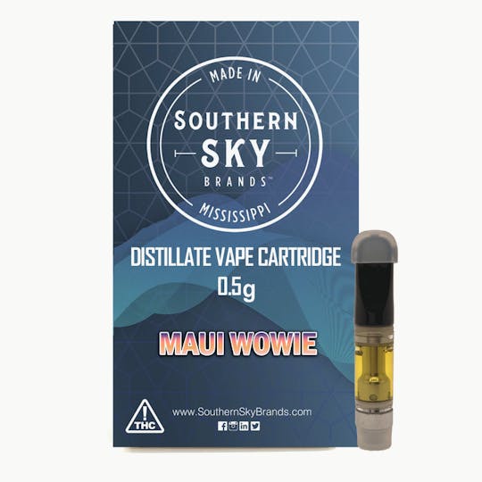 Southern Sky Brands - Maui Wowie 0.5g Vape Cart (58.9% THC, 27.1% CBG) - 1