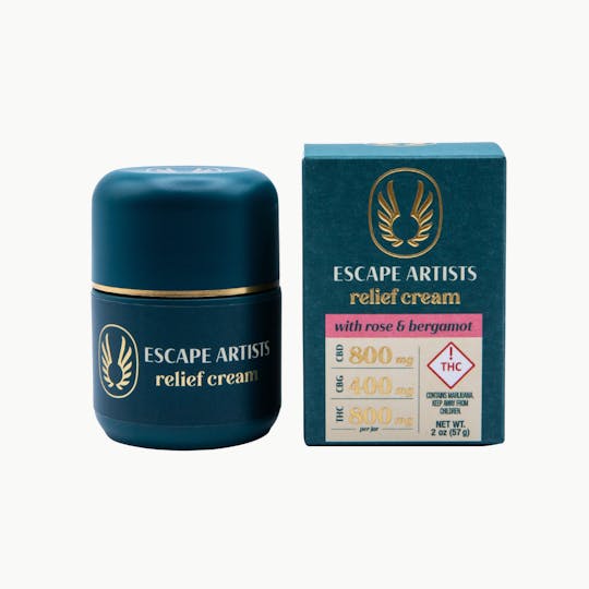 Escape Artists - Relief Cream - Rose & Bergamot (800mg CBD/400mg CBG/800mg THC ) - 1