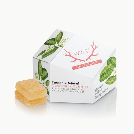 WYLD - Grapefruit 1:1:1 CBG:CBC + Sativa Enhanced Gummies - 1