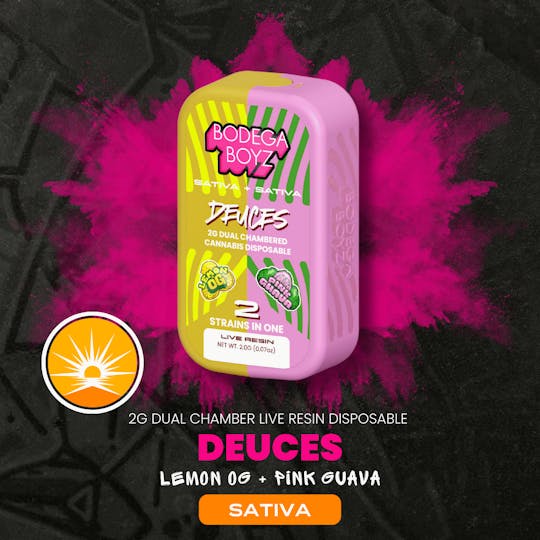 Bodega Boyz - 2 gram Deuces Lemon OG x Pink Guava Live Resin Vape | OK - 1