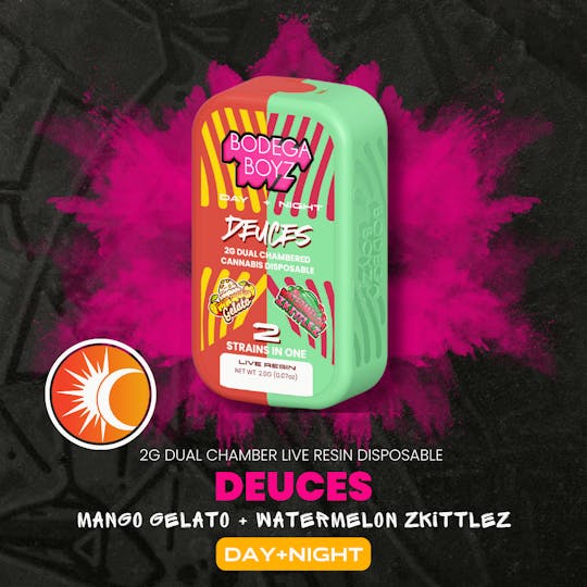 Bodega Boyz - 2 gram Deuces Mango Gelato x Watermelon Zkittlez Live Resin Vape | OK - 1