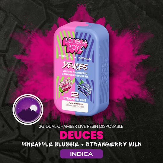 Bodega Boyz - 2 gram Deuces Pink Guava Runtz x Blueberry Certz Live Resin Vape | OK - 1