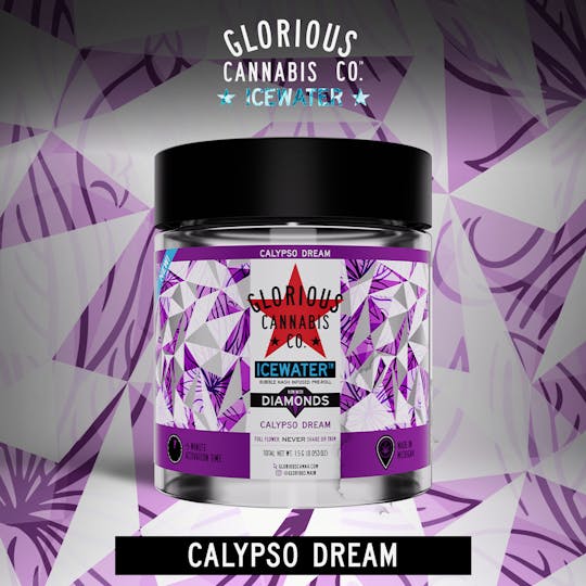 Glorious Cannabis Company - Calypso Dream 3X.5G | Bubble Hash with Diamonds | Glorious Cannabis Co. - 1