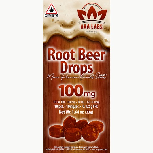 AAA Pharms - Root Beer Drops - Hybrid - 100mg THC - 1