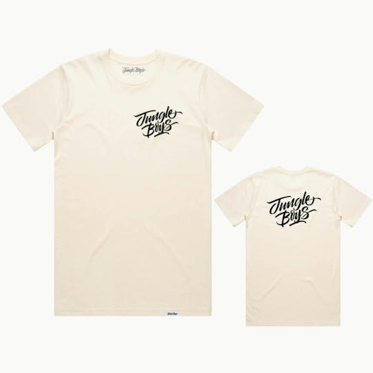Jungle Boys - Jungle Boys Clothing | Corner Stacked Tee - Large (Ecru/Black) - 1