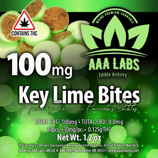 AAA Pharms - Key Lime Bites - 100mg THC - 1