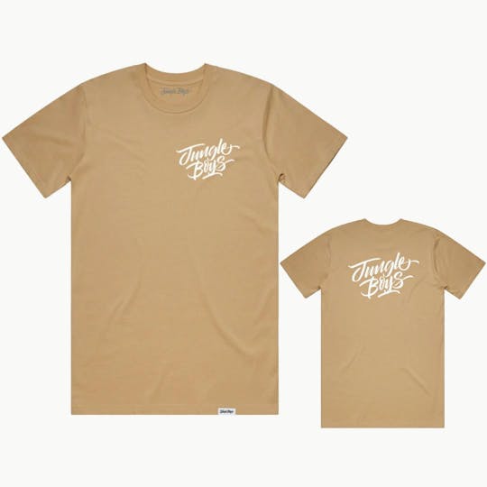 Jungle Boys - Jungle Boys Clothing | Corner Stacked Tee - XL (Tan/White) - 1