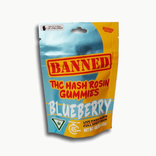 Banned Edible Co - BLUEBERRY HASH ROSIN GUMMY CLUSTERS 200MG | 10 PACK - 1