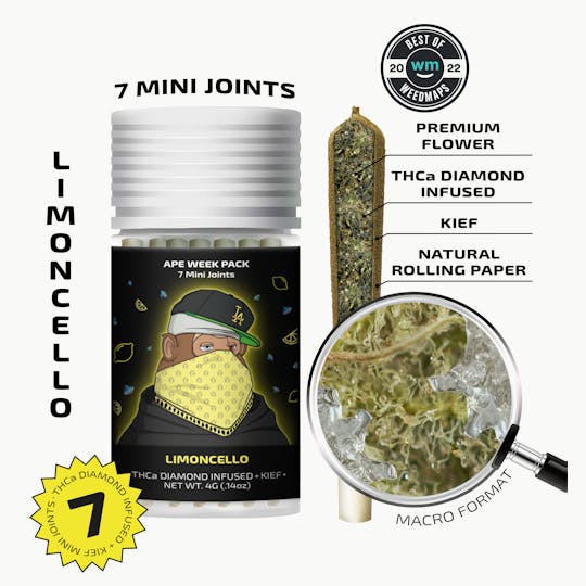 APE Premium Cannabis Corp - Limoncello — 7 Mini joints infused + kief (4g) - 1