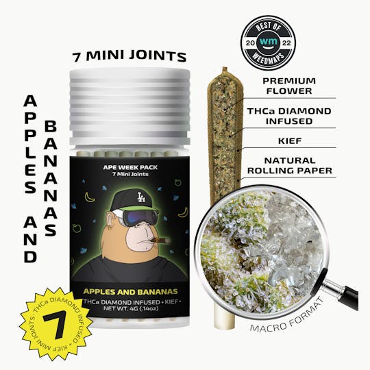 APE Premium Cannabis Corp - Apples and Bananas — 7 Mini joints infused + kief (4g) - 1
