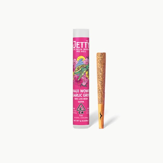 Jetty Extracts - Maui Wowie x Garlic Grove Live Resin Infused Pre-Roll 1g - 1