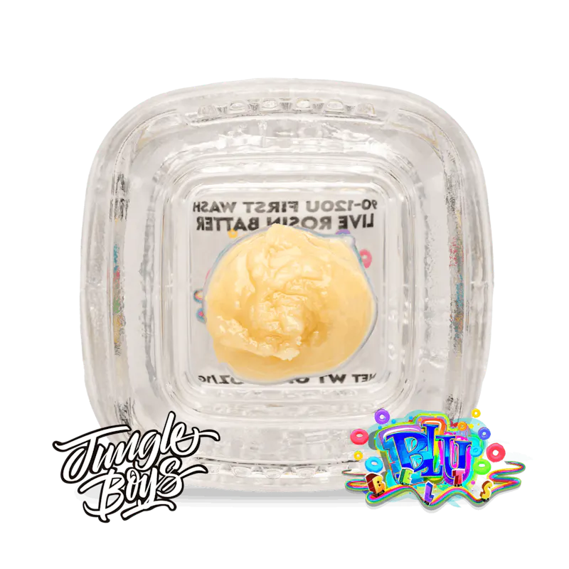 Jungle Boys Blu Belts - 1g 90-120u 1st Wash Live Rosin Batter concentrate