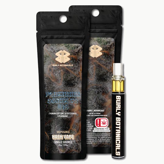 Burly Botanicals - Burly Botanicals | Platinum Scout #19 | .5g Disposable Hash Vape - 1