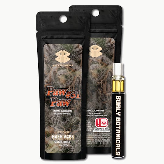Burly Botanicals - Burly Botanicals | Paw Paw #31 | .5g Disposable Hash Vape - 1