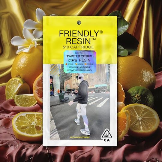 Friendly Brand - Twisted Citrus | Sativa | 1g Live Resin Cartridge - 1