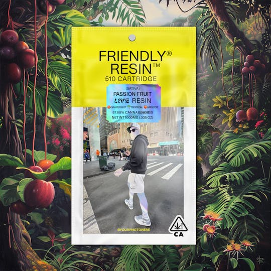 Friendly Brand - Passion Fruit | Sativa | 1g Live Resin Cartridge - 1