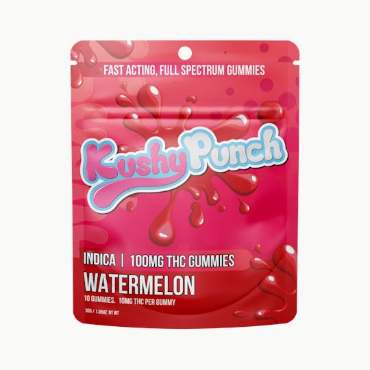 Kushy Punch - Kushy Punch - Indica Watermelon INDIVIDUAL GUMMIES 100MG - 1