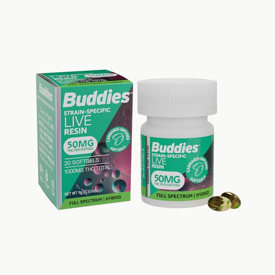 Buddies Brand - Live Resin 50mg Hybrid Capsule 20pc - 1