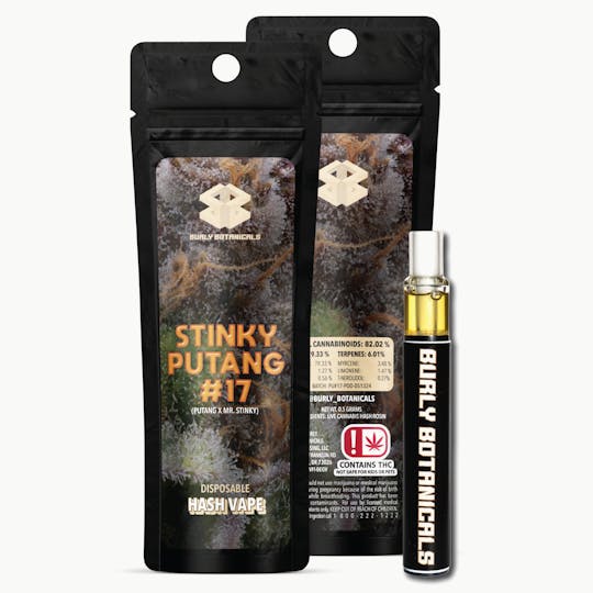 Burly Botanicals - Burly Botanicals | Stinky Putang #17 | .5g Disposable Hash Vape - 1