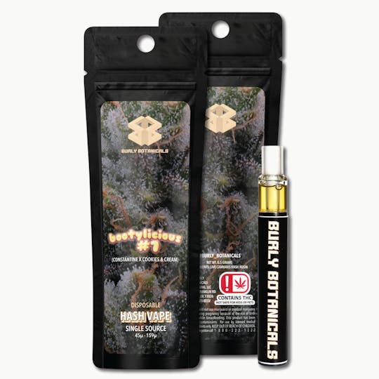 Burly Botanicals - Burly Botanicals | Bootylicious #1 | .5g Disposable Hash Vape - 1