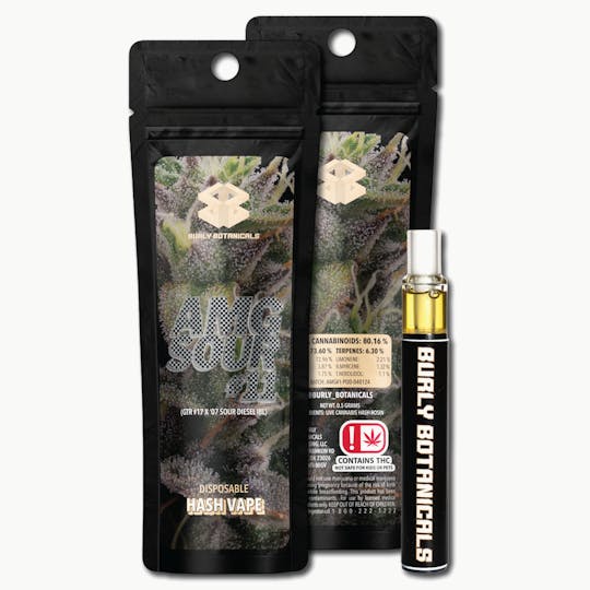 Burly Botanicals - Burly Botanicals | AMG Sour #11 | .5g Disposable Hash Vape - 1