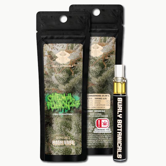Burly Botanicals - Burly Botanicals | Chem Fusion #27 | .5g Disposable Hash Vape - 1
