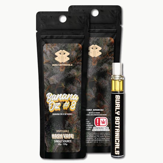 Burly Botanicals - Burly Botanicals | Banana OZ #8 | .5g Disposable Hash Vape - 1
