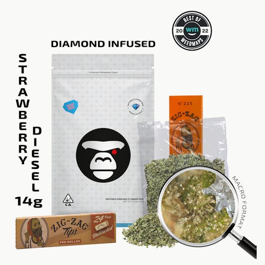 APE Premium Cannabis Corp - Strawberry Diesel (Sativa) — Infused Ground Flower Mix - 1