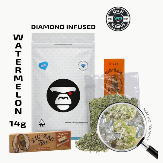 APE Premium Cannabis Corp - Watermelon (Indica) — Infused Ground Flower Mix - 1
