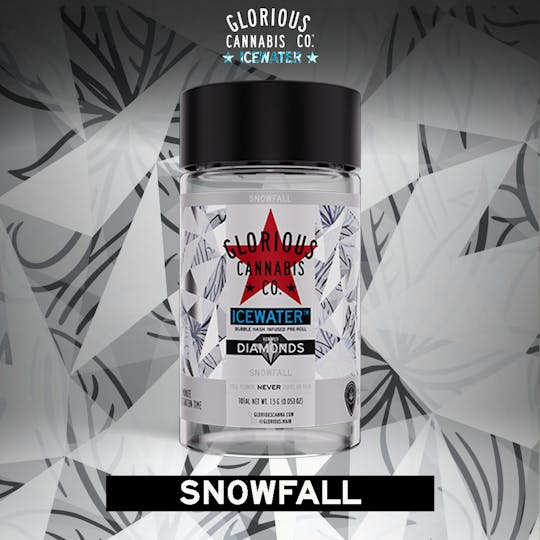 Glorious Cannabis Company - Snowfall 3X.5G | Bubble Hash with Diamonds | Glorious Cannabis Co. - 1