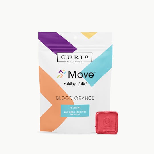 Curio Wellness™ - Move by Curio™ - Mobility and Relief Chews - Blood Orange 2mg CBD/10mg THC - 1