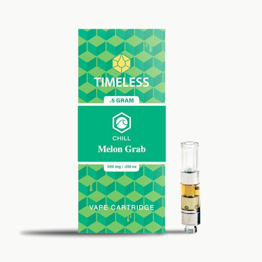 Timeless Vapes - Timeless Melon Grab 500mg Vape Cartridge (Chill) - 1