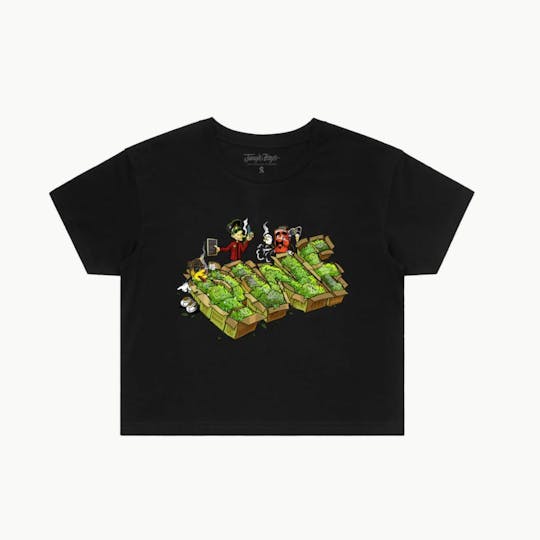 Jungle Boys - Jungle Boys Clothing | PWF Boxes Tee Cropped - Large (Black) - 1