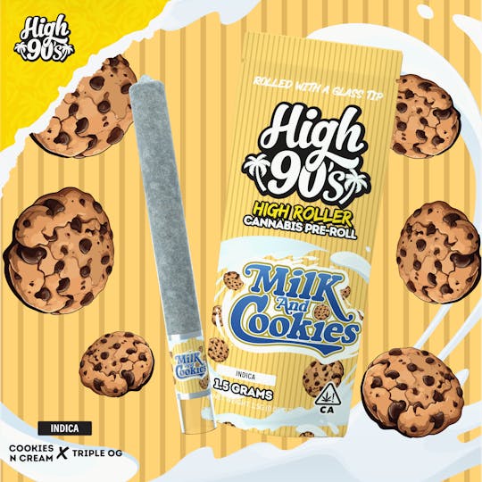 HIGH 90s - High 90s : Milk and Cookies 1.5g High Roller Pre-Roll - 1