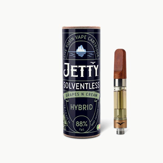Jetty Extracts - Grapes & Cream OCal Solventless Cartridge .5g - 1
