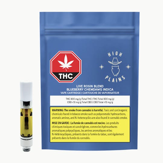 High Plains - Live Rosin Blend Blueberry Chemdawg Indica Vape | 1G - 1