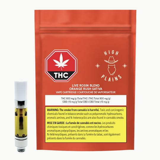 High Plains - Live Rosin Blend Orange Rush Sativa Vape | 1G - 1