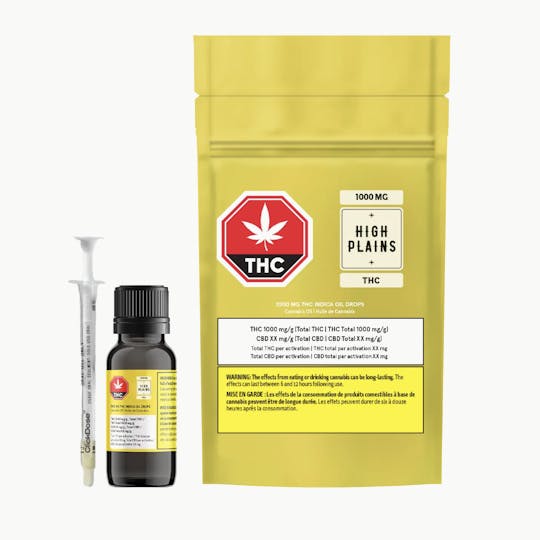 High Plains - 1000mg THC Indica Oil Drops | 35ml - 1
