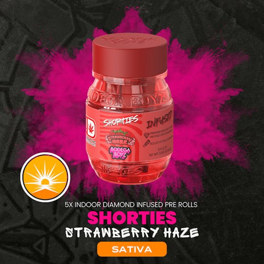 Bodega Boyz - Shorties Strawberry Haze | 5 infused prerolls per Barrel: (SATIVA) OK - 1