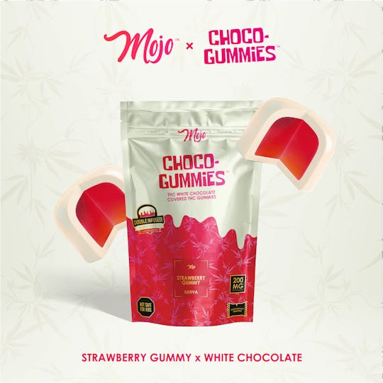 Mojo Chocolates - Choco-Gummies - White Chocolate - Strawberry - 200mg - 1