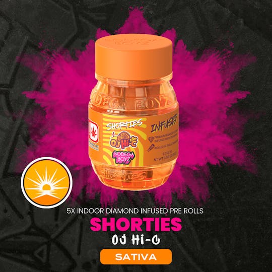 Bodega Boyz - Shorties OJ Hi-C | 5 infused prerolls per Barrel: (SATIVA) OK - 1