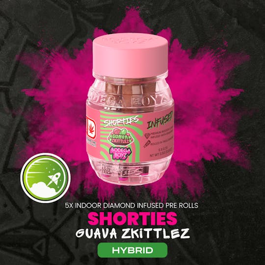 Bodega Boyz - Shorties Guava Zkittlez | 5 infused prerolls per Barrel: (HYBRID) OK - 1