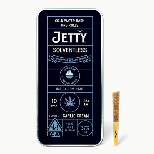 Jetty Extracts - Garlic Cream Cold Water Hash Infused Pre-Roll 10 Packs (3.5g) - 1